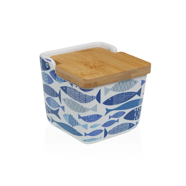 Sālstrauciņš ar Vāku Versa AQUA 2 Keramika 8,8 x 8,5 x 8,8 cm