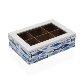 Коробочка для чая Versa Aqua 2 Деревянный 17 x 7 x 24 cm