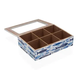 Коробочка для чая Versa Aqua 2 Деревянный 17 x 7 x 24 cm
