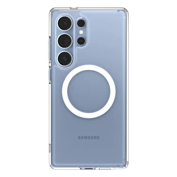 Spigen Ultra Hybrid Mag MagSafe - Case for Samsung Galaxy S25 Ultra (Clear / White)