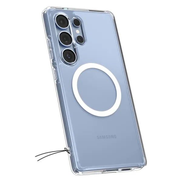 Spigen Ultra Hybrid Mag MagSafe - Case for Samsung Galaxy S25 Ultra (Clear / White)