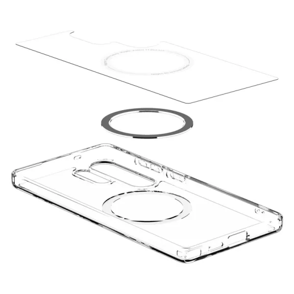 Spigen Ultra Hybrid Mag MagSafe - Case for Samsung Galaxy S25 Ultra (Clear / White)