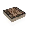 Коробочка для чая Versa Деревянный 24,8 x 6,2 x 24 cm Дерево жизни
