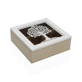 Коробочка для чая Versa Деревянный MDF 20 x 7 x 20 cm Дерево жизни