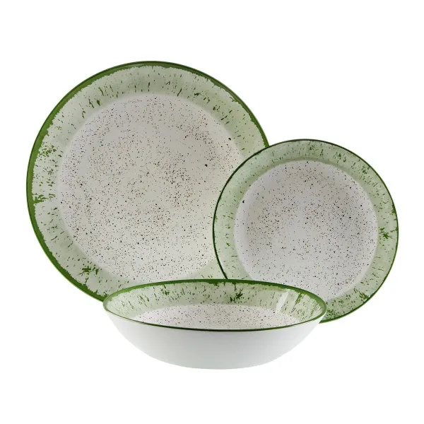 Māla trauki Versa Zaļš Porcelāns 18 Daudzums