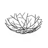 Ваза для фруктов Versa Чёрный Металл Сталь 30 x 9 x 30 cm