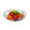 Ваза для фруктов Versa Чёрный Металл Сталь 30 x 9 x 30 cm