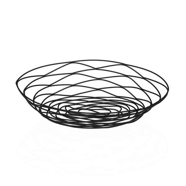 Ваза для фруктов Versa Чёрный Металл Сталь 23 X 7 X 31 CM