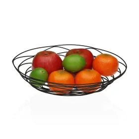 Ваза для фруктов Versa Чёрный Металл Сталь 23 X 7 X 31 CM