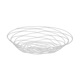 Ваза для фруктов Versa Белый Металл Сталь 23 X 7 X 31 CM