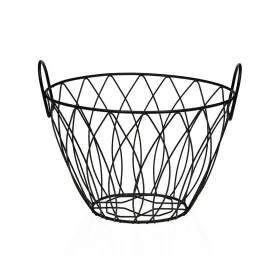 Ваза для фруктов Versa Чёрный Металл Сталь 19,5 X 21,5 X 28,5 CM