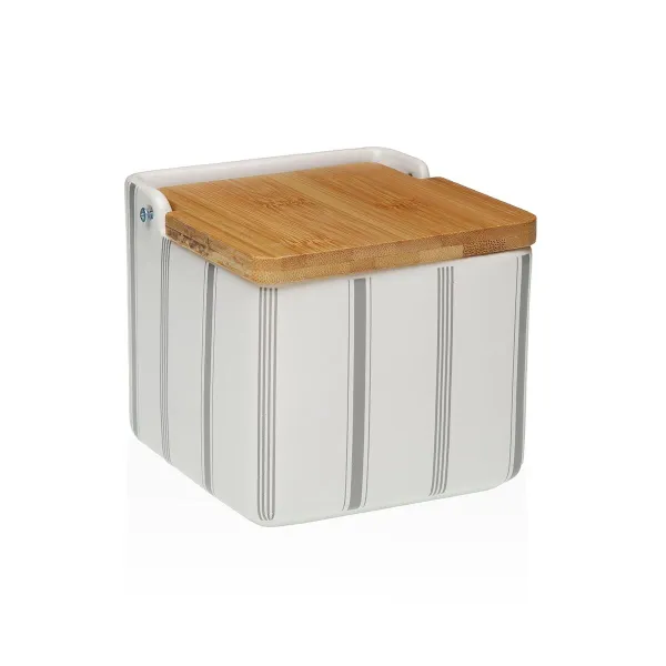 Sālstrauciņš ar Vāku Versa G-LINES Keramika 12,2 x 11,5 x 12,2 cm