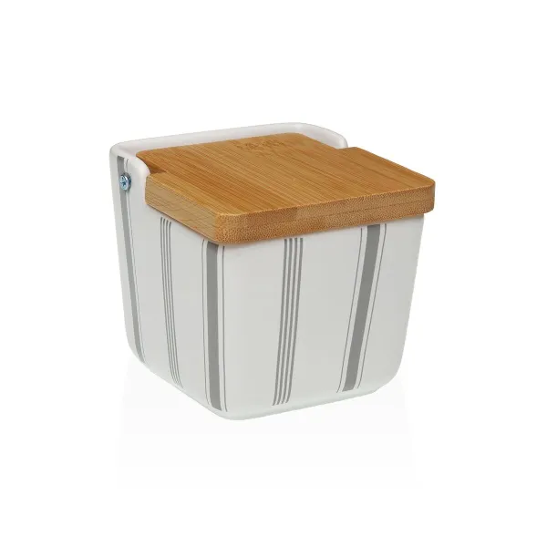 Sālstrauciņš ar Vāku Versa G-LINES Keramika 8,8 x 8,5 x 8,8 cm