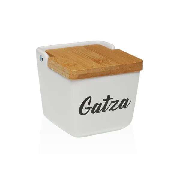Kannellinen suolasirotin Versa GATZA Valkoinen Keraminen 12,2 x 11,5 x 12,2 cm