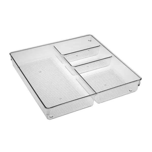 Virtuves Piederumu Organizators Versa Caurspīdīgs Plastmasa 30,6 X 5,6 X 30,6 CM