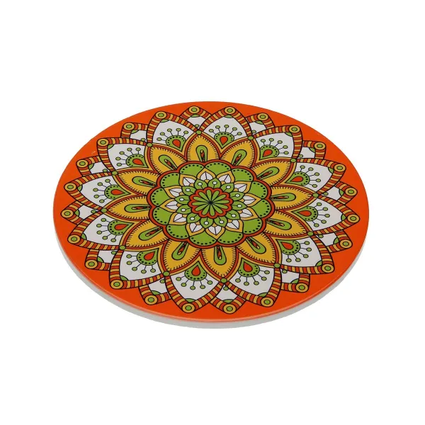 Galda paliktnis Versa Korķis Keramika Mandala 20 X 0,6 X 20 CM