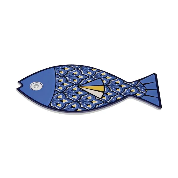 Galda paliktnis Versa Zils Korķis Keramika Zivis 14 x 0,7 x 20 cm