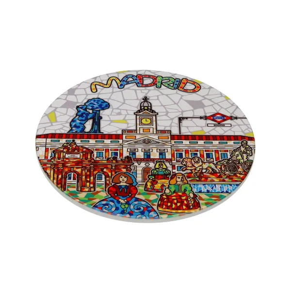 Galda paliktnis Versa Madrid Korķis Keramika 20 X 0,6 X 20 CM