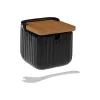 Сахарница Versa Чёрный Керамика Бамбук Dolomite 8,3 x 8,3 x 8,3 cm