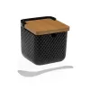 Cukraus dubuo Versa Juoda Keramikinis Bambukas Dolomite 8,3 x 8,3 x 8,3 cm