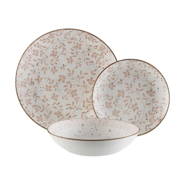 Tableware Versa Beige Porcelain 18 Pieces
