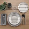 Tableware Versa VORTEX  Grey Porcelain 18 Pieces