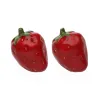Salt and Pepper Shakers Versa Ceramic Dolomite Strawberry 6,3 X 7,3 X 6,3 CM