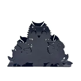 Коробка для салфеток Versa Чёрный Металл Сталь Железо 4,5 x 10 x 15 cm