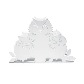 Коробка для салфеток Versa Белый Металл Сталь Железо 4,5 x 10 x 15 cm