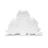 Napkin holder Versa White Metal Steel Iron 4,5 x 10 x 15 cm