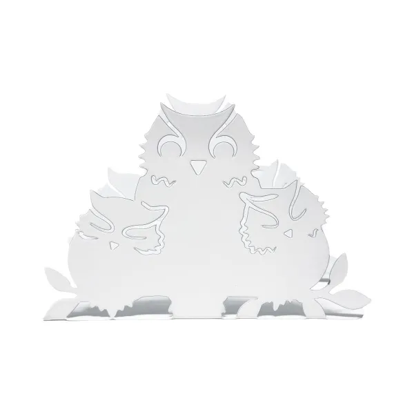 Napkin holder Versa White Metal Steel Iron 4,5 x 10 x 15 cm