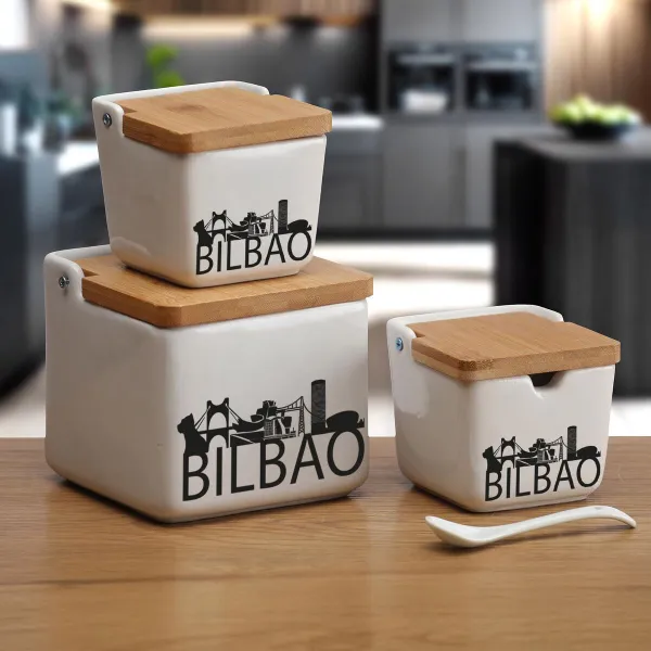 Suola- ja Pippurisirottimet Versa Bilbao Keraminen 12,2 x 11,5 x 12,2 cm