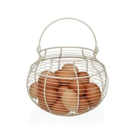 Kiaušinio dėklas Versa Balta Metalinis Plienas 23 X 17,5 X 23 CM