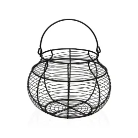 Kiaušinio dėklas Versa Juoda Metalinis Plienas 23 X 17,5 X 23 CM