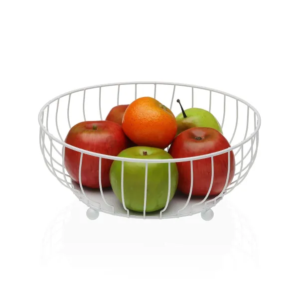 Vaisių dubuo Versa Balta Metalinis Plienas 27,5 X 11 X 27,5 CM