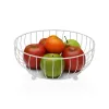 Fruit Bowl Versa White Metal Steel 27,5 X 11 X 27,5 CM