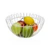 Ваза для фруктов Versa Белый Металл Сталь 26 x 12 x 26 cm