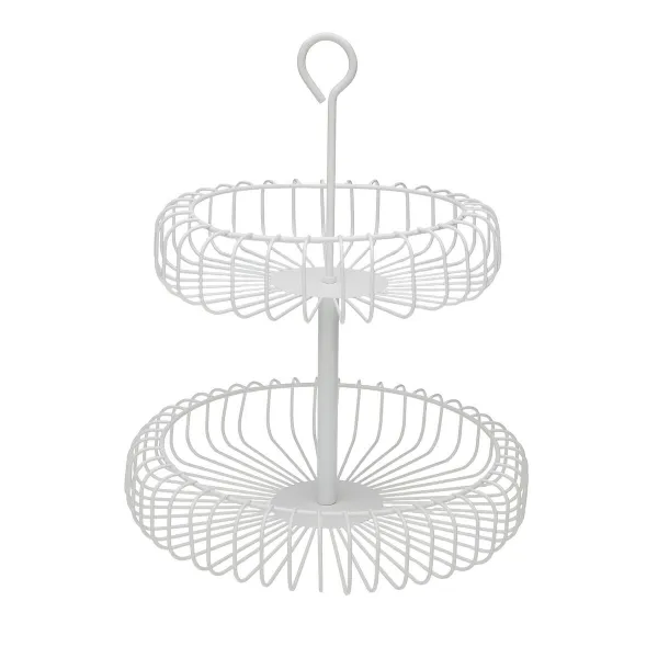 Fruit Bowl Versa White Metal Steel 32 x 37 x 32 cm