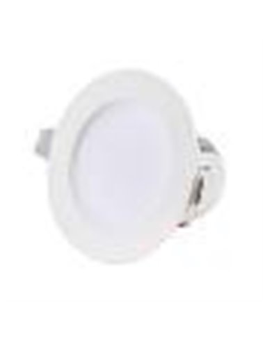 LED downlight IP44 8w, 3000K, recessed white Ø 80/103mm - 750 lm