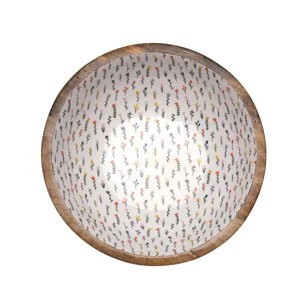 Salad Bowl Versa Blume Mango wood 30 x 10 x 30 cm