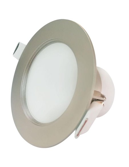 LED downlight IP44 12W, 3000K, recessed chrome Ø100/113 - 1080 lm