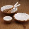 Salad Bowl Versa Speckle Mango wood 24 x 7 x 24 cm