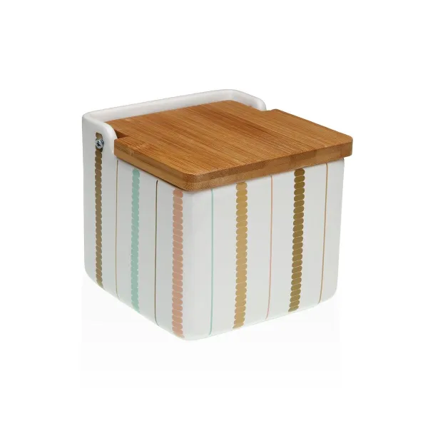 Salt Shaker with Lid Versa Flint Ceramic 12,2 x 11,5 x 12,2 cm
