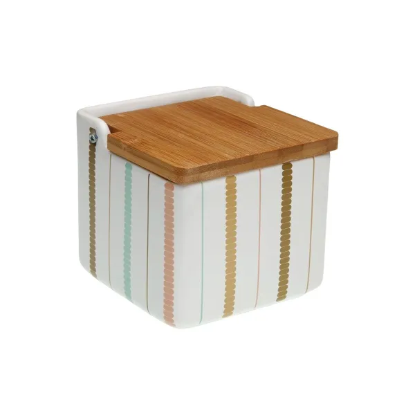 Sālstrauciņš ar Vāku Versa Flint Keramika 12,2 x 11,5 x 12,2 cm