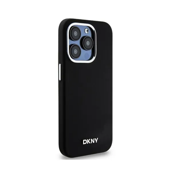 DKNY Liquid Silicone Small Metal Logo MagSafe - Case for iPhone 15 Pro (black)