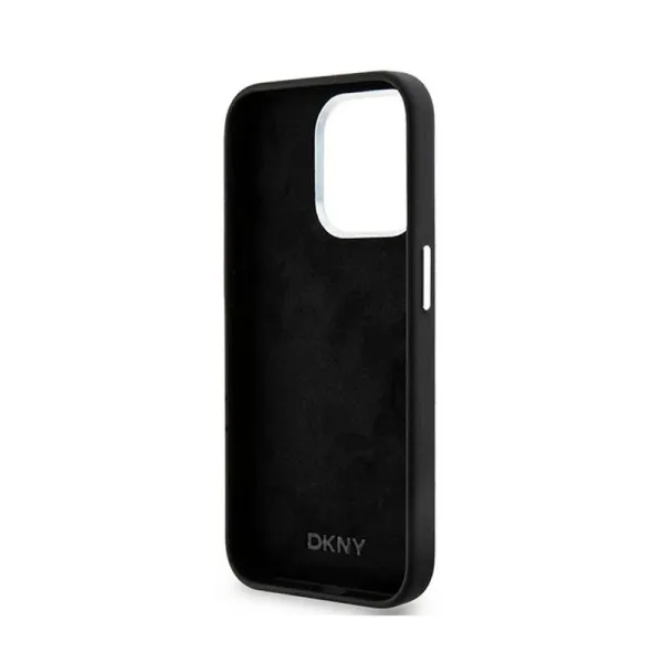 DKNY Liquid Silicone Small Metal Logo MagSafe - Case for iPhone 15 Pro (black)