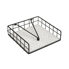 Коробка для салфеток Versa SPECKLE Сталь Деревянный MDF 18 x 7 x 18 cm