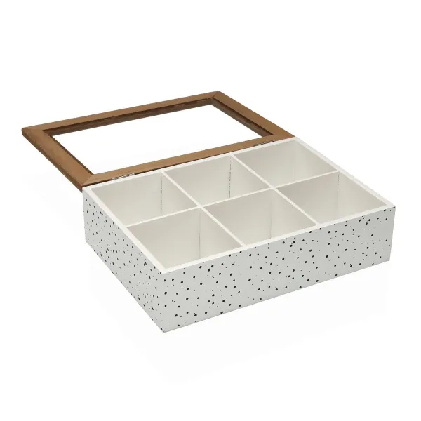Коробочка для чая Versa SPECKLE Деревянный 17 x 7 x 24 cm