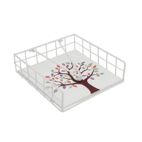 Коробка для салфеток Versa TREE Сталь Деревянный MDF 18 x 7 x 18 cm