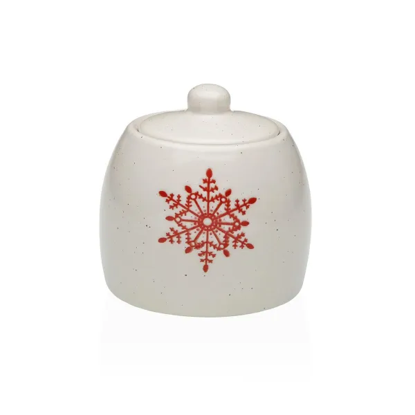 Sugar Bowl Versa Yule Stoneware 6,9 x 8,9 x 6,9 cm Star